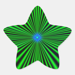 Blau - grüne Stern Ster Sticker