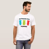 Blau, grüne und rote Gummibärchen Abbildung T-shirt (Voorkant volledig)