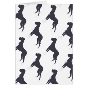 blau mit Abzeichen Dogge