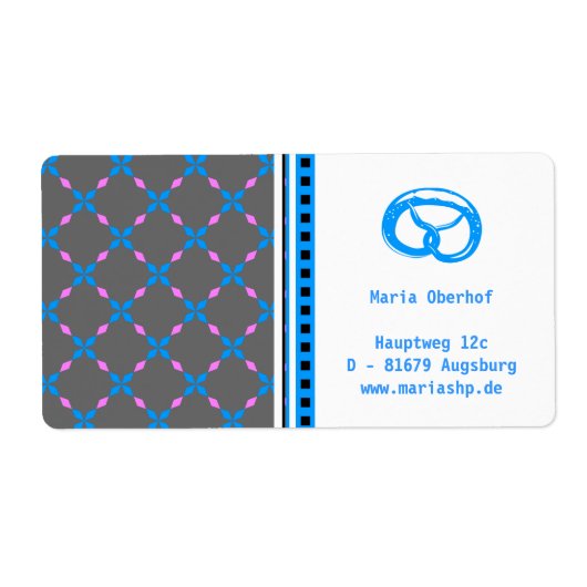 Blau rosa Bayrisch Etiket (Voorkant)