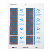 Blau rosa Bayrisch Etiket (Full Sheet)