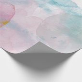 blau-rosa Wasserfarbe Watercolor Cadeaupapier (Hoek)