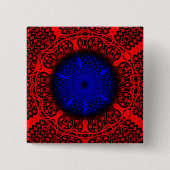 Blau, Rot Vierkante Button 5,1 Cm (Voorkant)