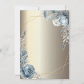 Blau Rozen Frame Champagne Goud Kaart (Achterkant)