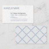 Blau Schwarz Professioneel Modern Visitekaartje (Voorkant / Achterkant)