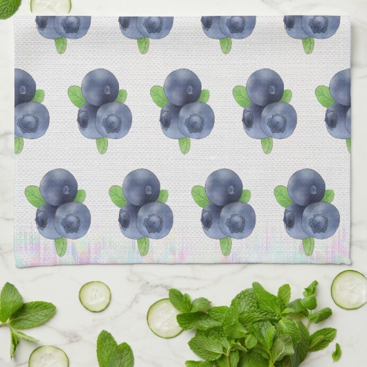 Blaubeeren Geschirrtuch Theedoek (Gevouwen)