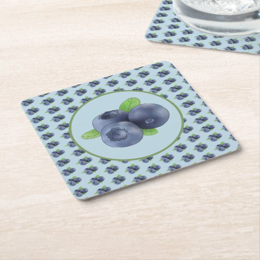 Blaubeeren  kartonnen onderzetters (Schuin)