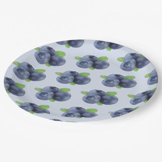 Blaubeeren Papieren Bordje (Gekanteld)