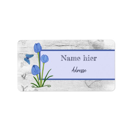 Blaublume Adressaufkleber Etiket (Voorkant)