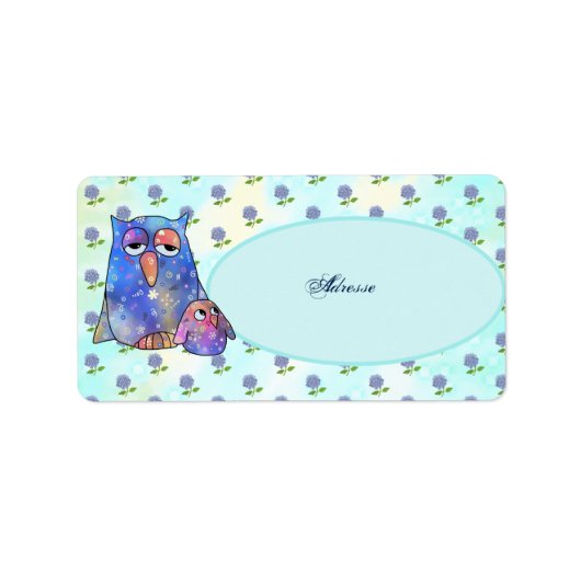 Blaue Eule Etiket (Voorkant)