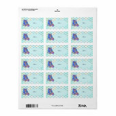 Blaue Eule Etiket (Full Sheet)