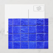 Blaue Fliesen Hintergrund Briefkaart (Voorkant / Achterkant)