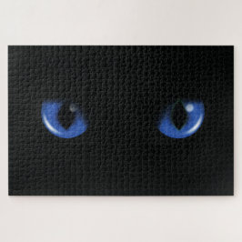 blaue Katzenaugen Legpuzzel