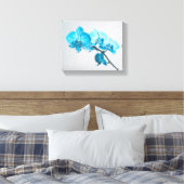 blaue Orchidee Canvas Afdruk (Insitu (Slaapkamer))
