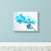 blaue Orchidee Canvas Afdruk (Insitu (Houten vloer))