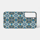 Blaue symetrisches Boho Muster 18583 b xl Samsung Galaxy Hoesje (Achterkant horizontaal)