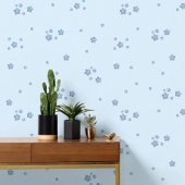 Blaue Vergissmeinnicht Blüten - Aquarell-Design  Behang