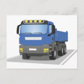blauer Baustellen LKW Briefkaart (Voorkant)