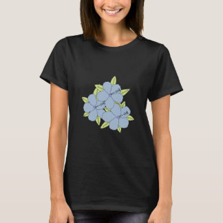 Blauer Hibiskus T-shirt