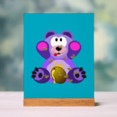 Blauer Honig Bär Acryl Bord (Neutraal)