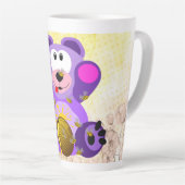 Blauer Honig Bär Latte Mok (Rechterhoek)