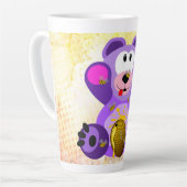 Blauer Honig Bär Latte Mok (Linkerhoek)