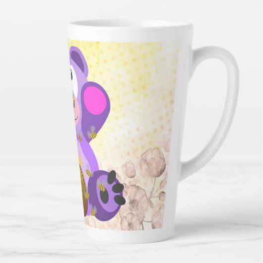 Blauer Honig Bär Latte Mok (Rechts)