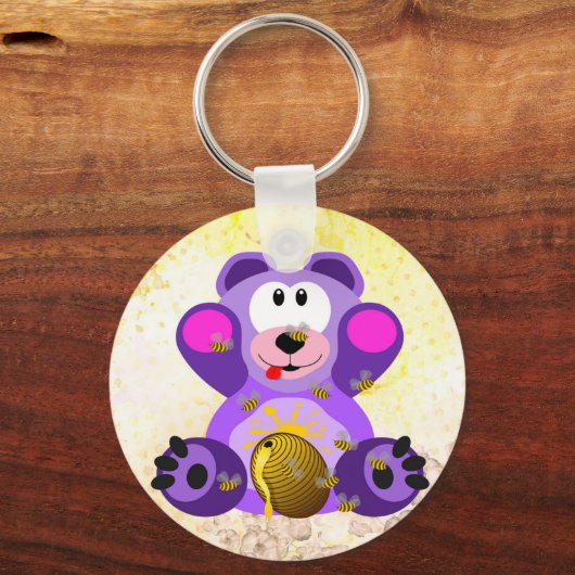 Blauer Honig Bär Sleutelhanger (Achterkant)