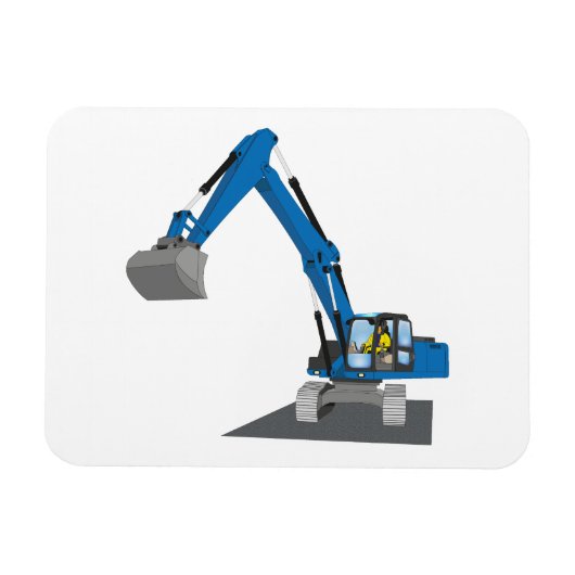 blauer Kettenbagger Magneet (Horizontaal)