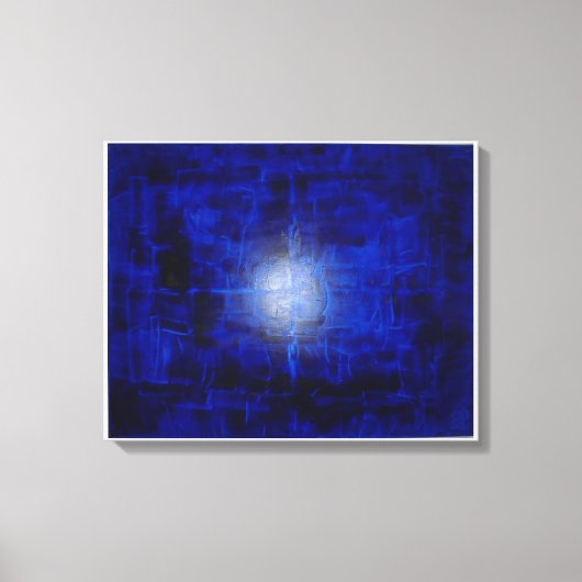 Blauer Kugelblitz Canvas Afdruk (Voorkant)