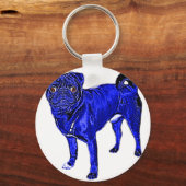 Blauer Mops Sleutelhanger (Voorkant)