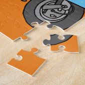 Blauer Motorroller (Vespa) Legpuzzel (Zijkant)