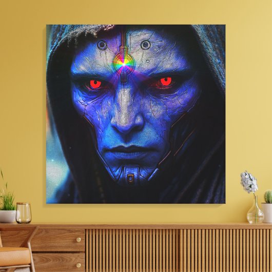 Blauer Wächter der Galaxy Canvas Afdruk (Insitu (Woonkamer))