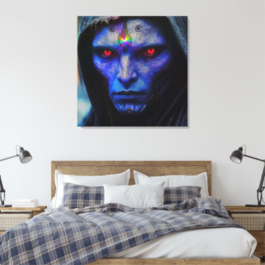 Blauer Wächter der Galaxy Canvas Afdruk (Insitu (Slaapkamer))
