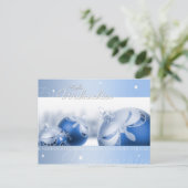 Blauer Weihnachtstraum Briefkaart (Staand voorkant)