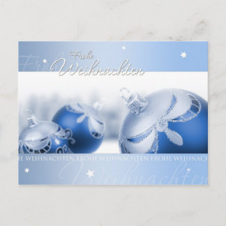 Blauer Weihnachtstraum Briefkaart