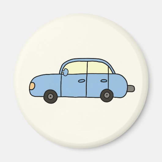 Blaues Cartoon-Auto Magneet (Voorkant)