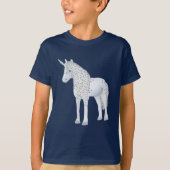 Blaues Einhorn T-shirt (Voorkant)