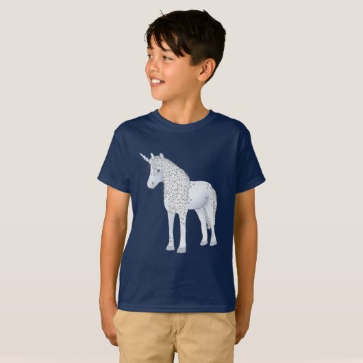 Blaues Einhorn T-shirt (Voorkant volledig)