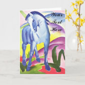 Blaues Pferd I van Franz Marc Wenskaart Kaart (Gele Bloem)