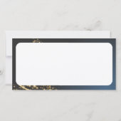 Blaues Weihnachtsmotiv mit goldenem Weihnachtsbaum (Achterkant)