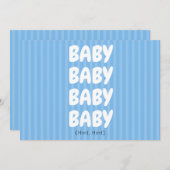 Blauew baby aankondigingskaart aankondiging (Voorkant / Achterkant)