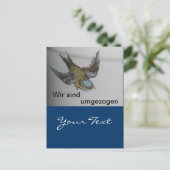 Blaumeise-umzug-postkarte Briefkaart (Staand voorkant)