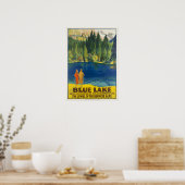 Blausee/Blue Lake Kandersteg, Zwitserland  Poster (Keuken)