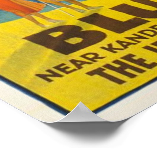 Blausee/Blue Lake Kandersteg, Zwitserland  Poster (Hoek)