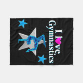 BLAUTIEF ONTWERP VAN BLAUW EN SILVER GYMNASTICS FLEECE DEKEN (Voorkant (Horizontaal))