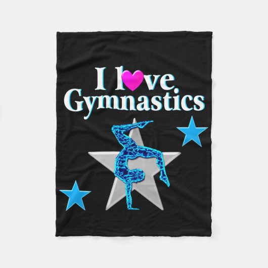 BLAUTIEF ONTWERP VAN BLAUW EN SILVER GYMNASTICS FLEECE DEKEN (Voorkant)