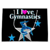 BLAUTIEF ONTWERP VAN BLAUW EN SILVER GYMNASTICS GROOT CADEAUZAKJE (Voorkant)