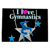 BLAUTIEF ONTWERP VAN BLAUW EN SILVER GYMNASTICS GROOT CADEAUZAKJE (Achterkant)