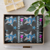BLAUTIEF ONTWERP VAN BLAUW EN SILVER GYMNASTICS TISSUEPAPIER (Geschenk)